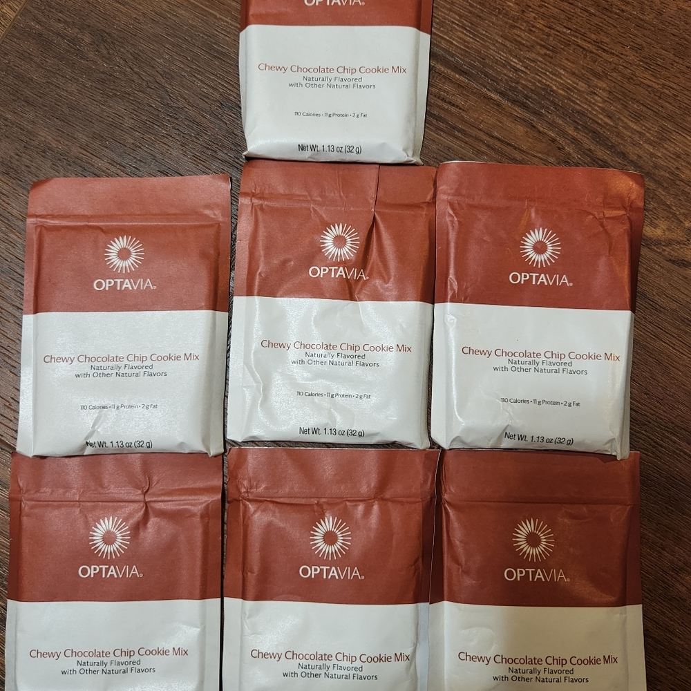 Optavia chewy chocolate chip cookie mix, lot of 7